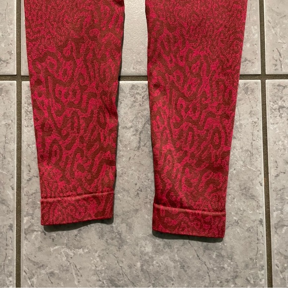 Gymshark Womens Adapt Animal Seamless Leggings Red Reef/Cherry Brown | Sz Small - Picture 7 of 16